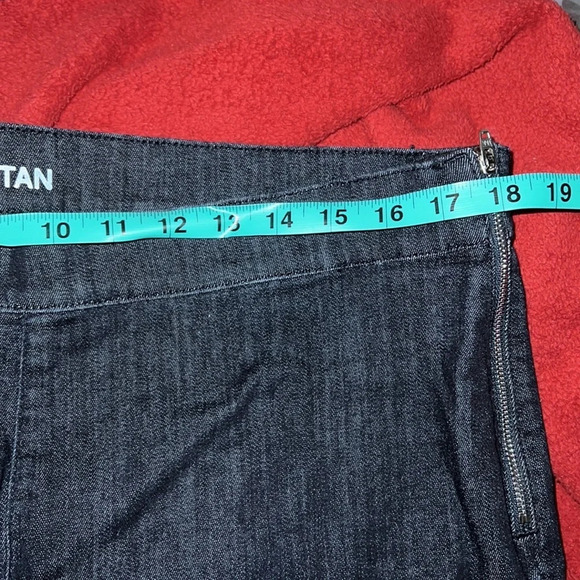 Tristan dark blue wash capris shorts with losse hem Sz L - Picture 9 of 13